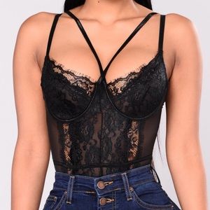 BRAND NEW Fashion Nova Teddy Lingerie - Black